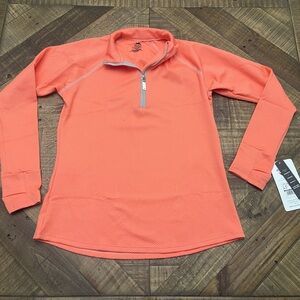 Coral Quarter-Zip Women's Sweatshirt